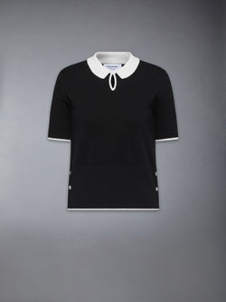 JERSEY STITCH CASHMERE POLO