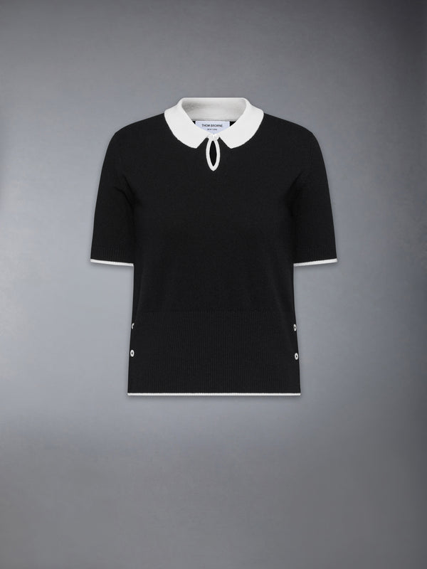 JERSEY STITCH CASHMERE POLO - featured image