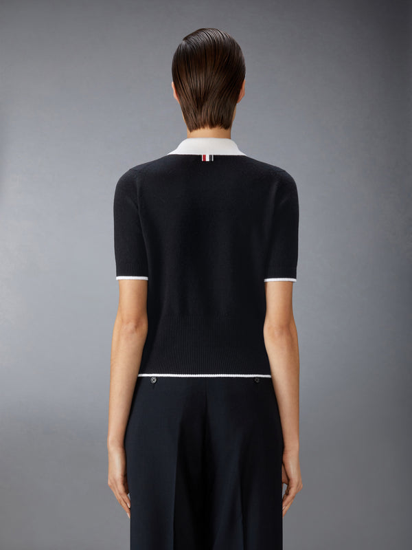 JERSEY STITCH CASHMERE POLO - image 2