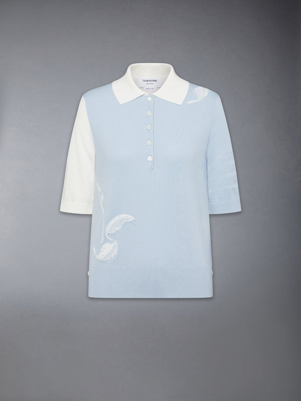 FUNMIX フェザー インターシャ ポインテール 4-BAR ポロシャツ - featured image