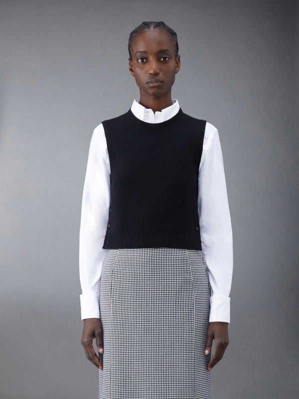 Cashmere Cropped Crew Neck Shell Top - featured image