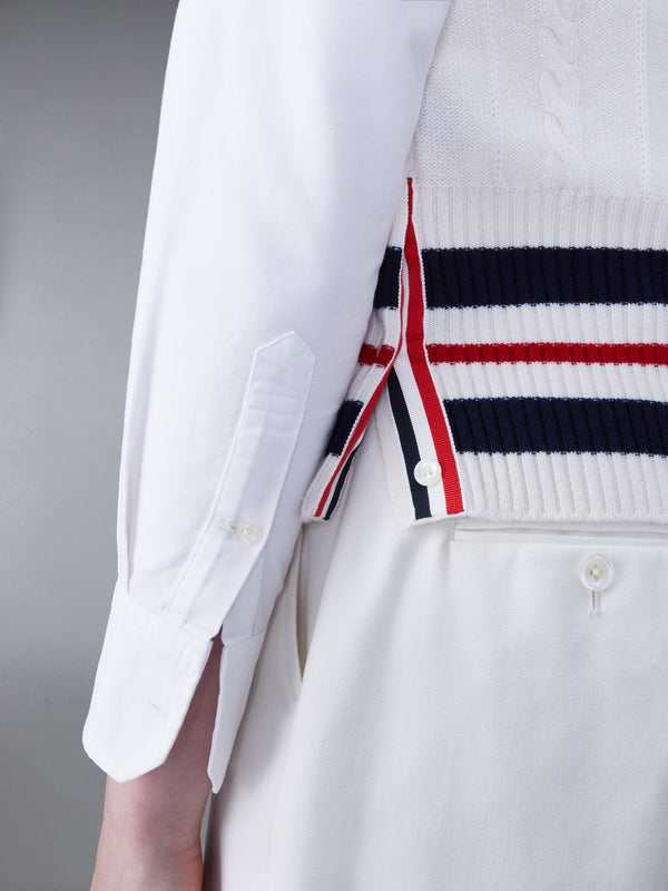 CASHMERE CABLE V-NECK VEST - image 5