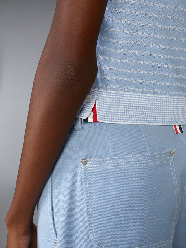 STRIPED TUCK STITCH SHELL TOP - image 4
