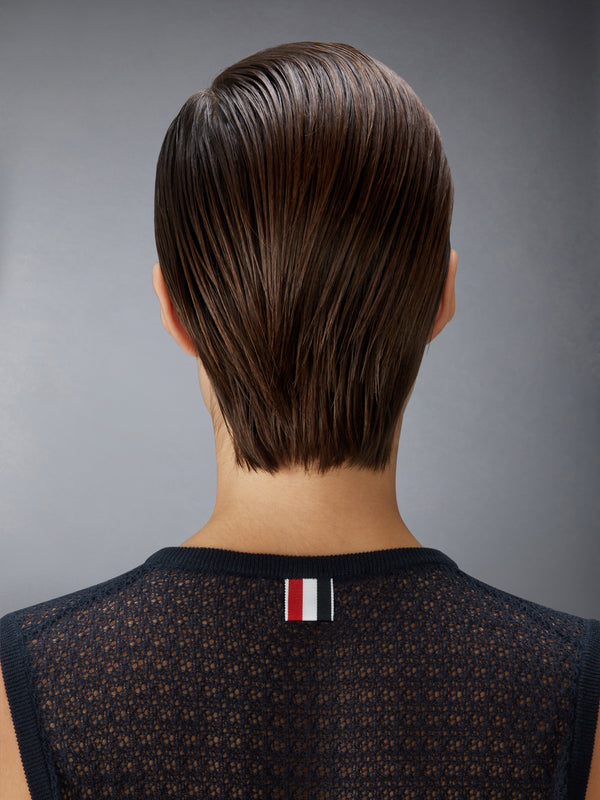 COTTON CASHMERE NECK TIE SHELL TOP - image 4