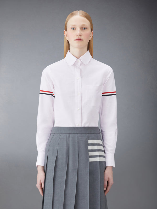STRIPE OXFORD ARMBAND CLASSIC ROUND COLLAR SHIRT - featured image