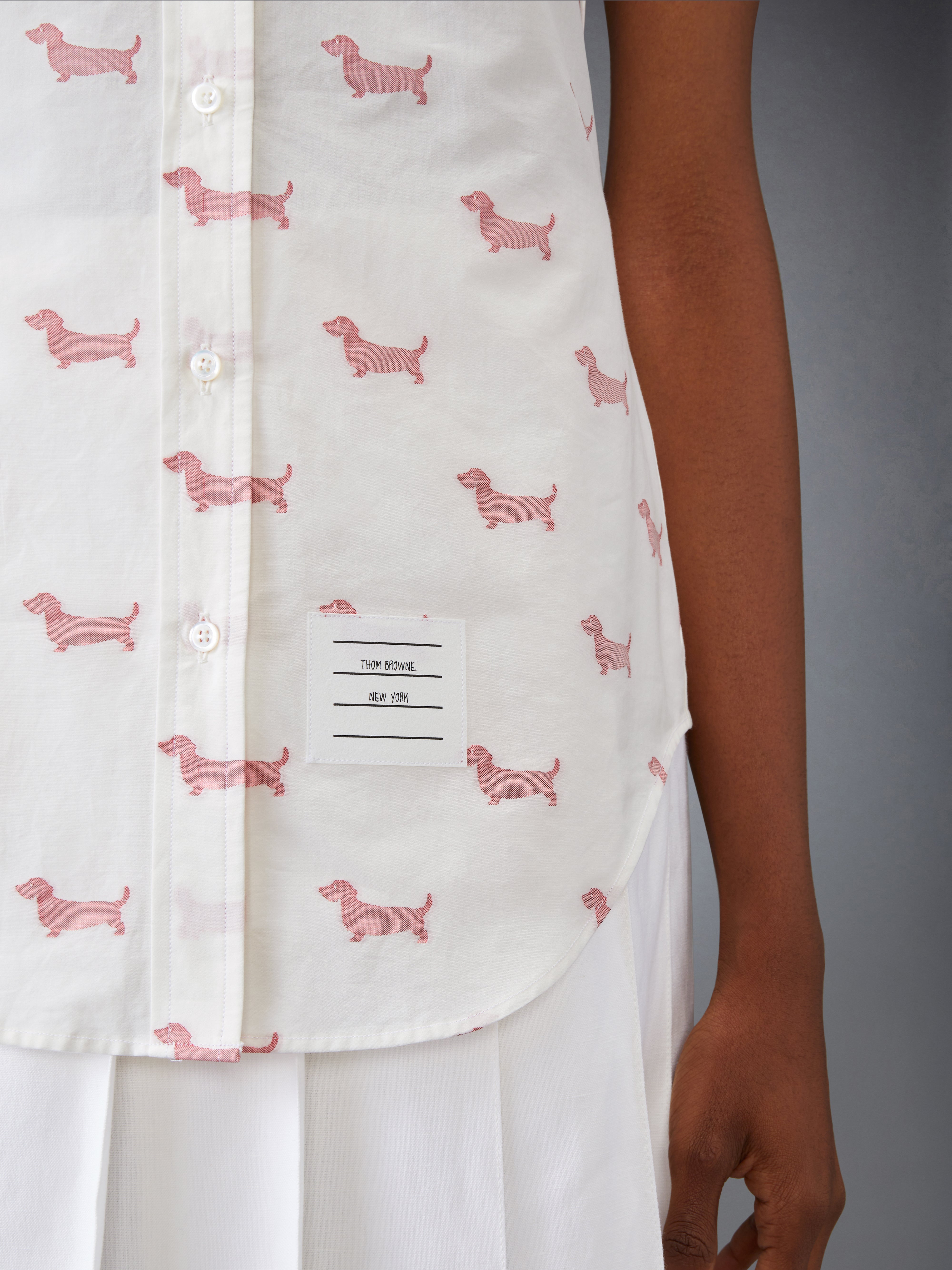 Sleeveless Round Collar Shirt In Hector Half Drop Filcoupe