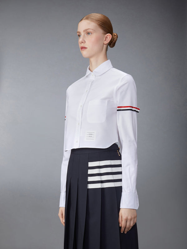 OXFORD ARMBAND CROPPED ROUND COLLAR SHIRT - image 3