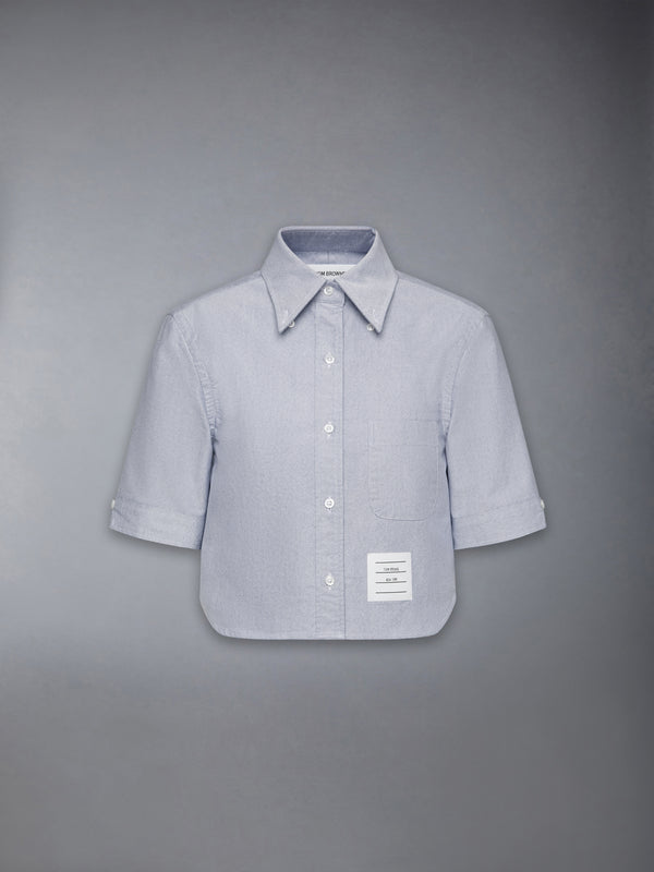 OXFORD CROPPED SHORT SLEEVE SHIRT - featured image