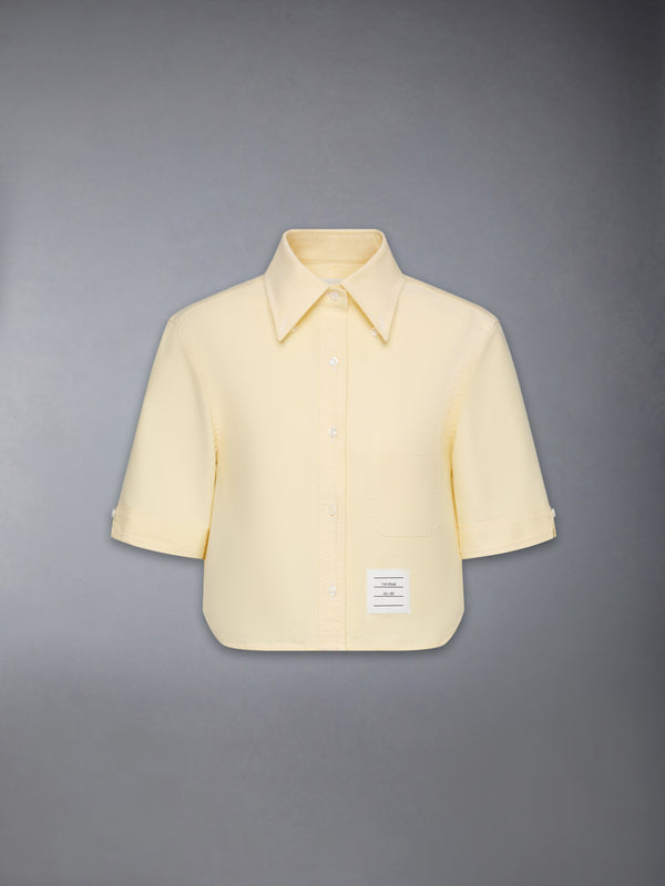 OXFORD CROPPED SHORT SLEEVE SHIRT - featured image