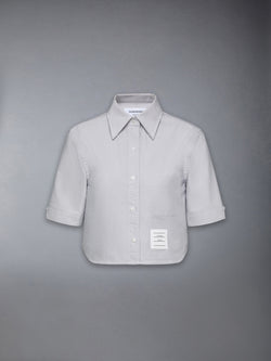 OXFORD CROPPED SHORT SLEEVE SHIRT