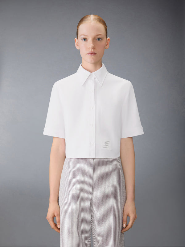 OXFORD CROPPED SHORT SLEEVE SHIRT - image 1