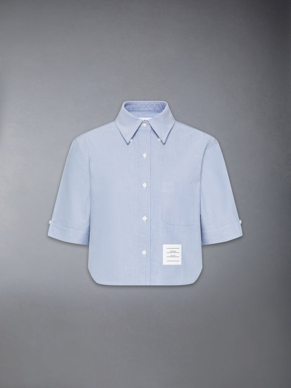 OXFORD CROPPED SHORT SLEEVE SHIRT - featured image