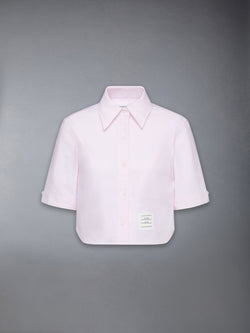 OXFORD CROPPED SHORT SLEEVE SHIRT