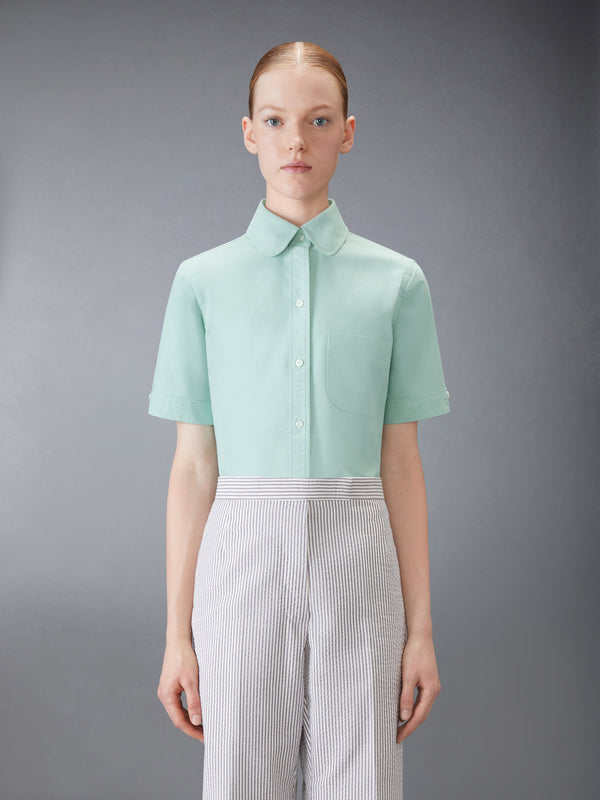 OXFORD ROUND COLLAR SHORT SLEEVE SHIRT - image 1