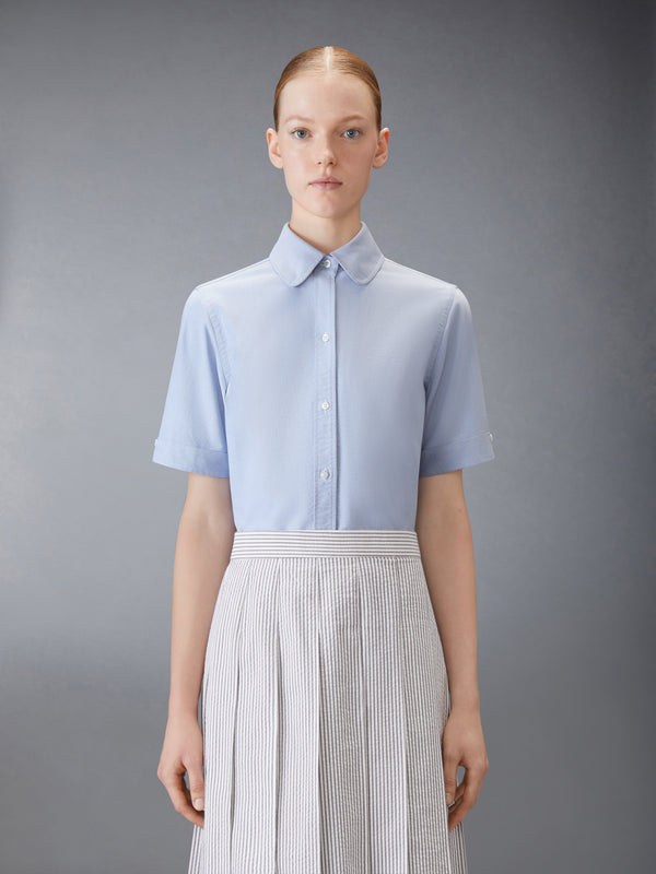 OXFORD ROUND COLLAR SHORT SLEEVE SHIRT - image 1