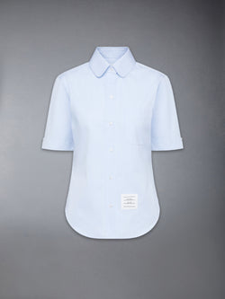 MICRO UNIVERSITY STRIPED POPLIN SHORT SLEEVE SHIRT