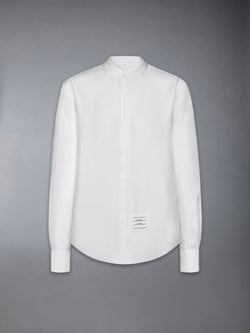 SOLID SILK TWILL DETACHABLE COLLAR SHIRT