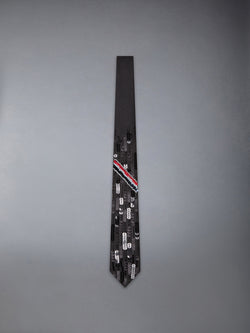 FRESCO WOOL EMBROIDERED SHORT TIE