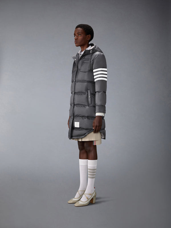 SHINY RIPSTOP LIGHTWEIGHT DOWN FILLED 4-BAR PARKA - image 2