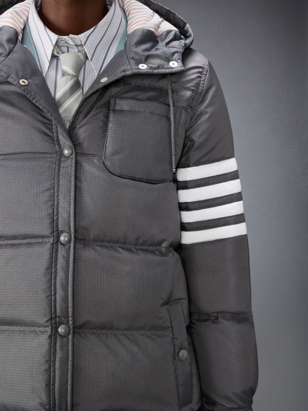 SHINY RIPSTOP LIGHTWEIGHT DOWN FILLED 4-BAR PARKA - image 7