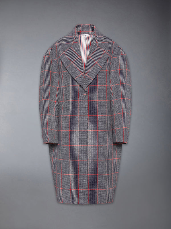 CHECK HUNTING TWEED COCOON COAT - featured image