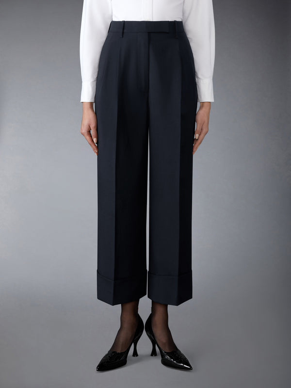 スクールユニフォーム 平織り ダブルプリーツ トラウザー - image 1