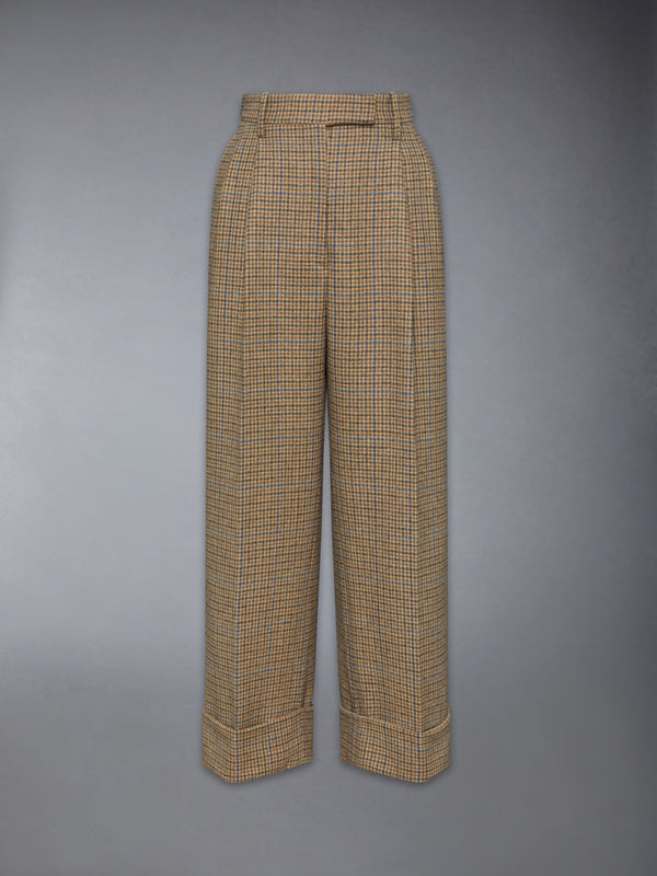 GUNCLUB CHECK CHEVIOT TWEED DOUBLE PLEAT TROUSER - featured image