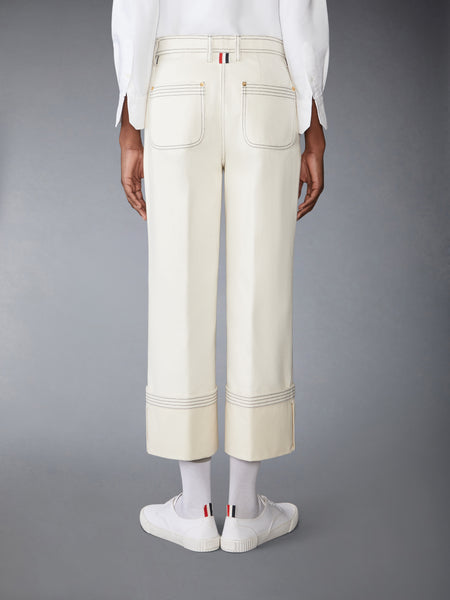 セルヴィッジデニム ワイドレッグ トラウザーパンツ