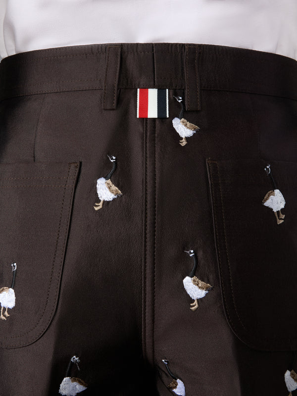 ウール&シルク ガチョウ ワイドレッグ ショートパンツ - image 4