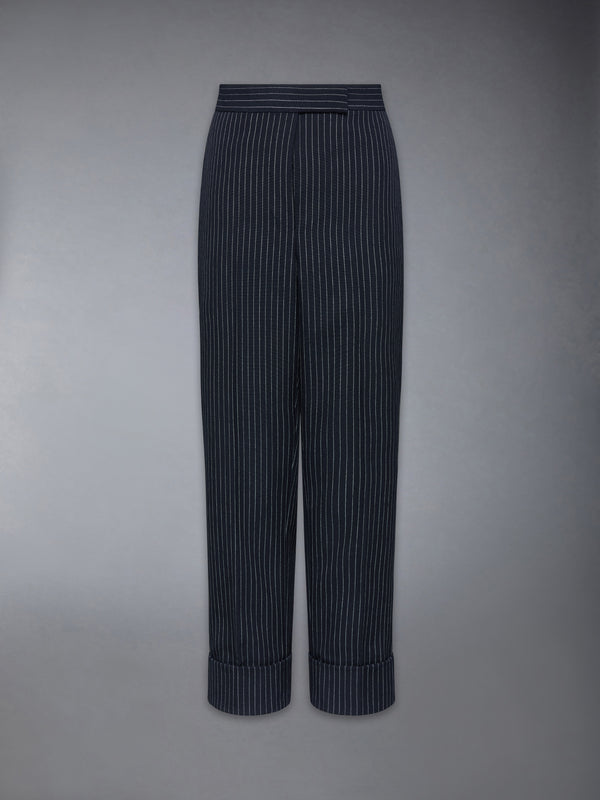 PINSTRIPE HIGH TWIST WOOL TROUSER - featured image