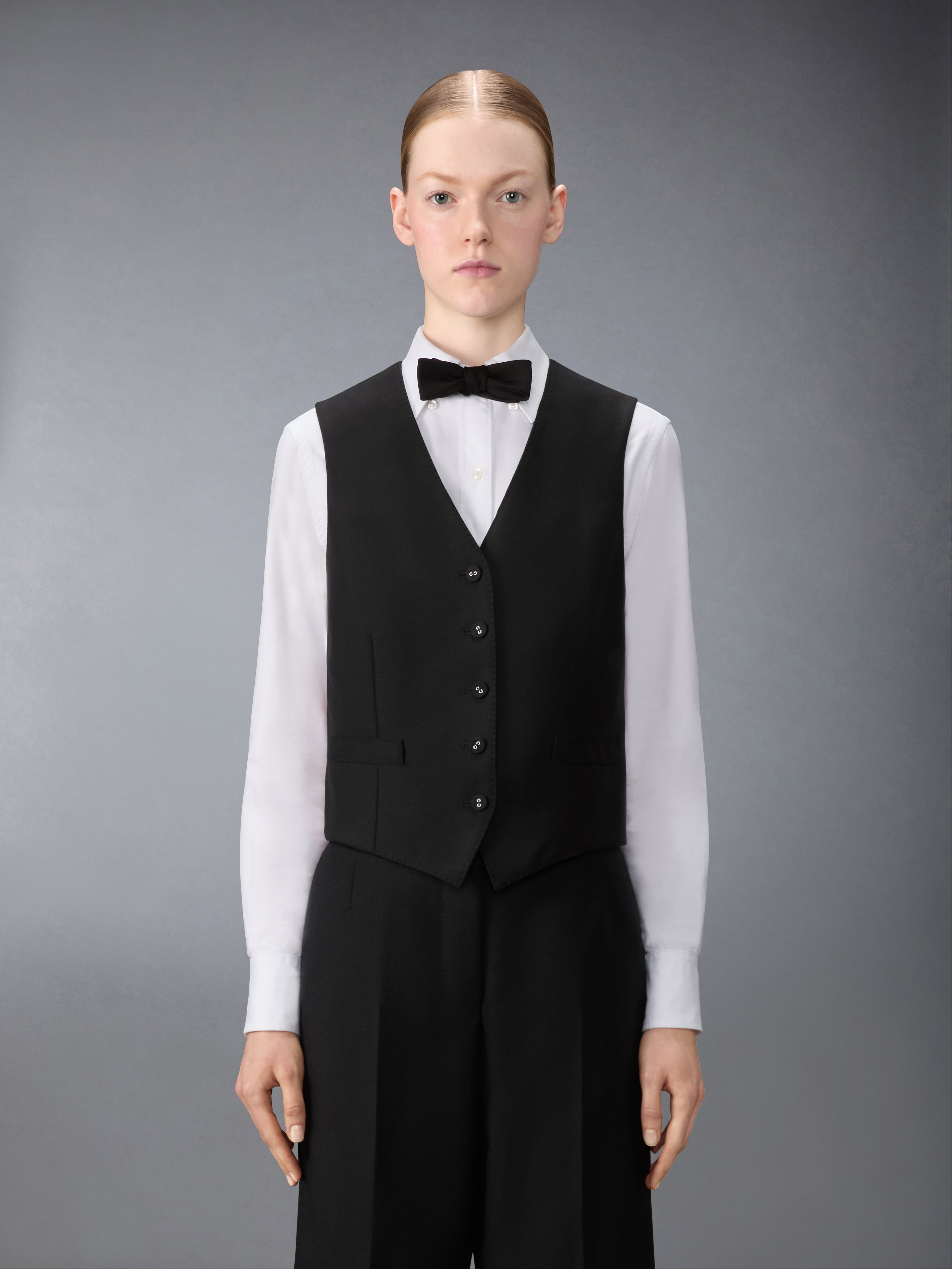 3層ウール モヘア ベスト | Thom Browne