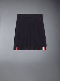 KID'S TWILL WOOL MINI PLEATED SKIRT