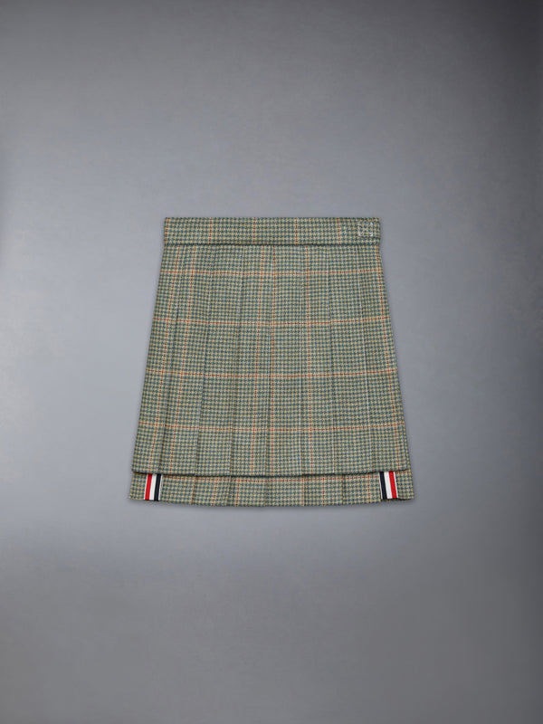 CHILDREN'S HERRINGBONE CHEVIOT TWEED PLEATED SKIRT - featured image