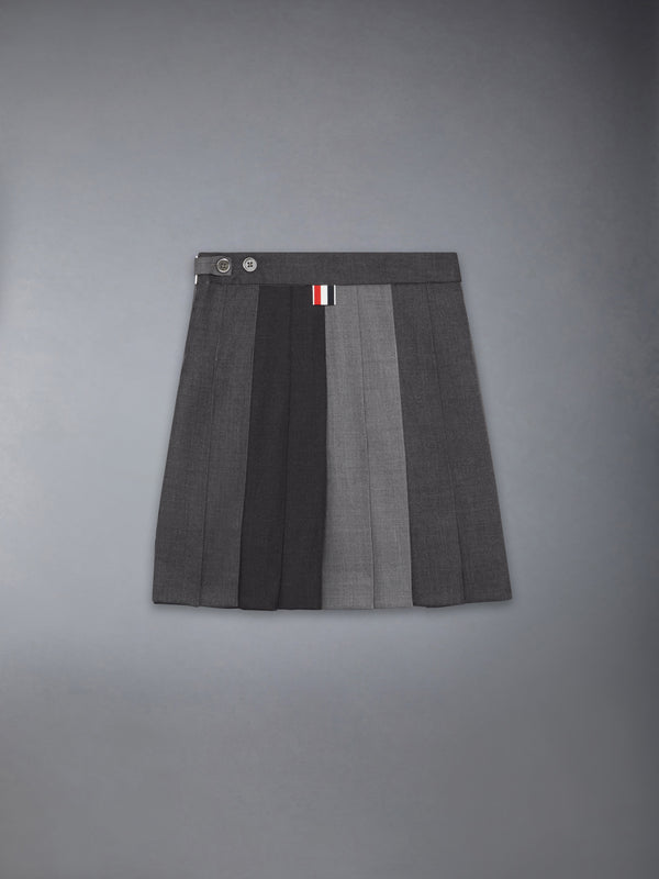 키즈 펀믹스 트윌 플리츠 미니 스커트 - image 2