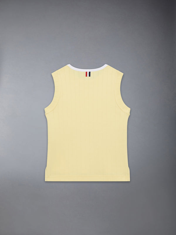 CHILDREN'S POINTELLE RINGER TANK TOP - image 2