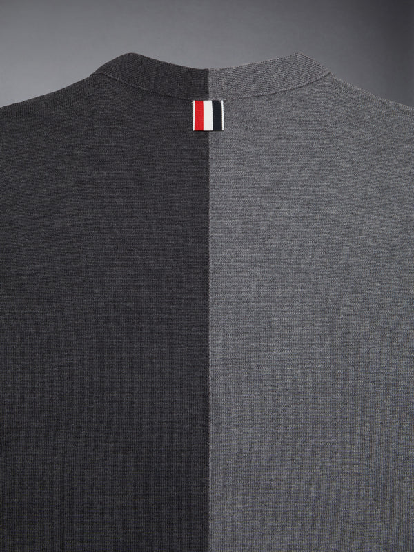 CHILDREN'S FUNMIX WOOL 4-BAR V-NECK CARDIGAN - image 3