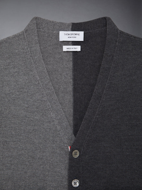 CHILDREN'S FUNMIX WOOL 4-BAR V-NECK CARDIGAN - image 4