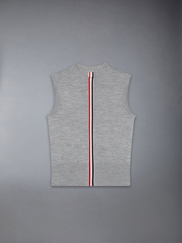 キッズ ウール ストライプ Vネック カーディガンベスト - image 2