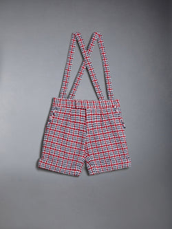 KID'S SUMMER TWEED FRAY SUSPENDER SHORT