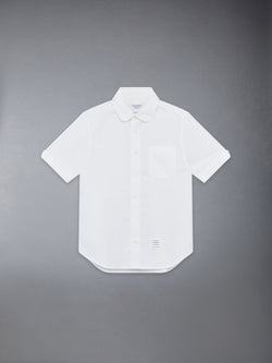 키즈 옥스포드 숏 슬리브 라운드 칼라 셔츠