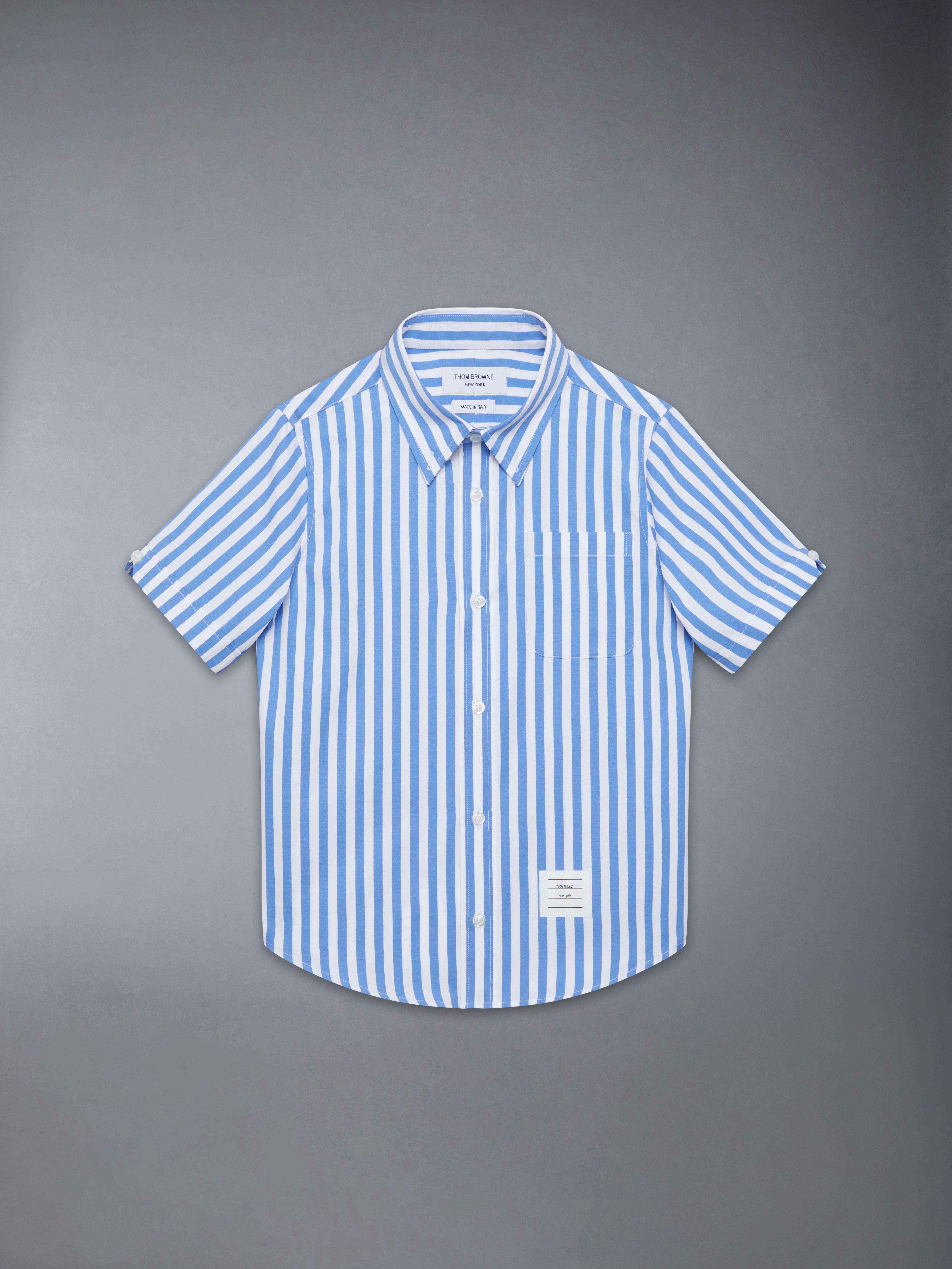 THOM BROWNEリボン❣️ Children's Awning Striped Poplin Shirt | Thom Browne