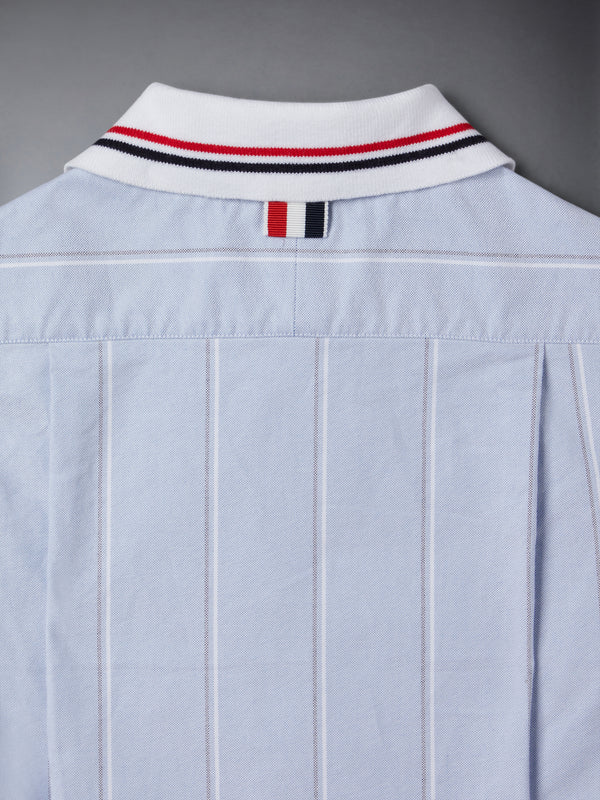 STRIPED OXFORD POLO SHIRT - image 4