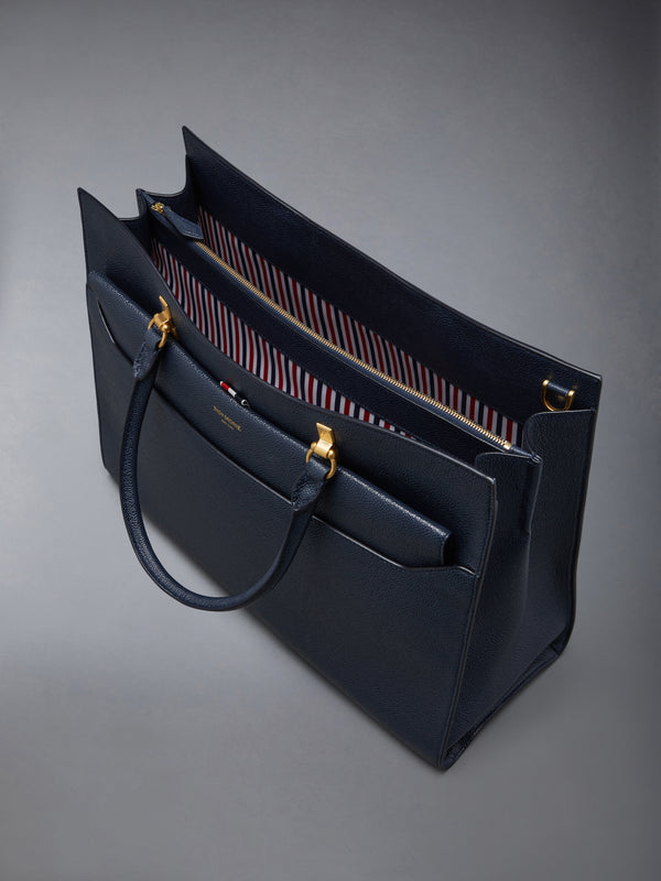 Pebble Grain Leather Large Duet Tote - image 5