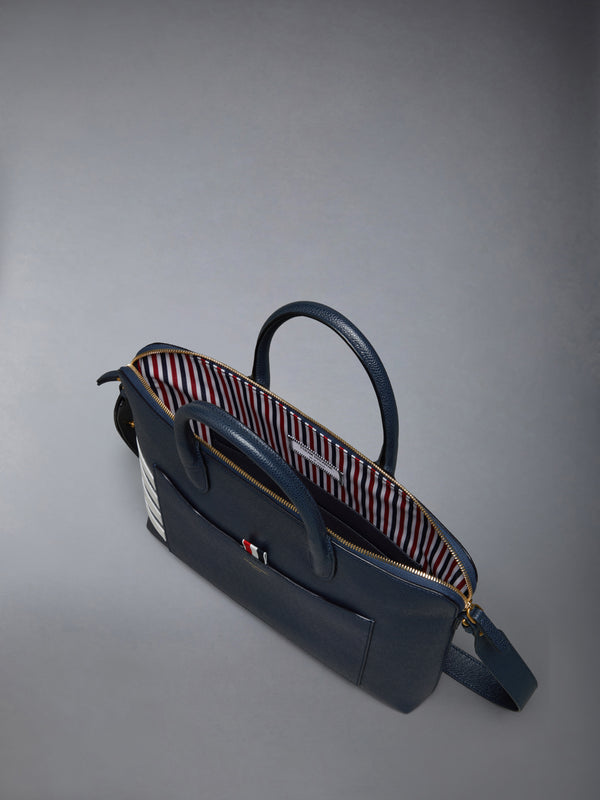 PEBBLE GRAIN 4-BAR SLIM BRIEFCASE - image 5
