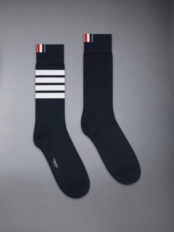 COTTON 4-BAR MID CALF SOCKS