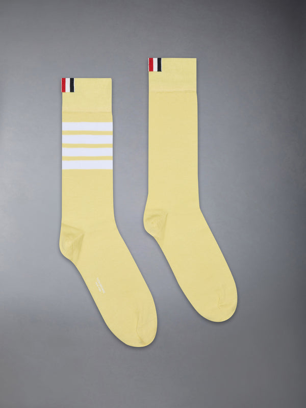 COTTON 4-BAR MID CALF SOCKS - featured image