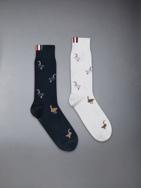 FUNMIX GEESE JACQUARD MID CALF SOCKS - featured image