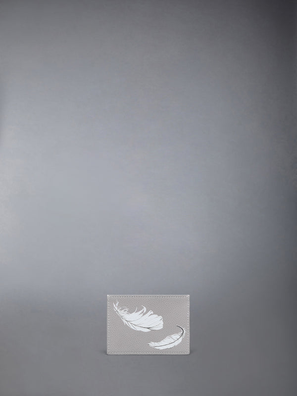 FEATHER PRINT PEBBLE GRAIN SINGLE CARD HOLDER - image 2