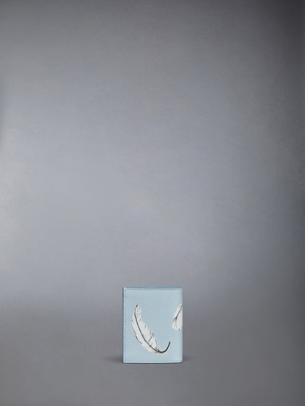 FEATHER PRINT PEBBLE GRAIN DOUBLE CARD HOLDER - image 2