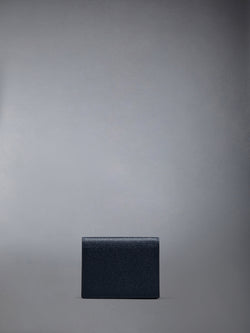 Double Card Holder W/ Open Pocket in Pebble Grain Leather